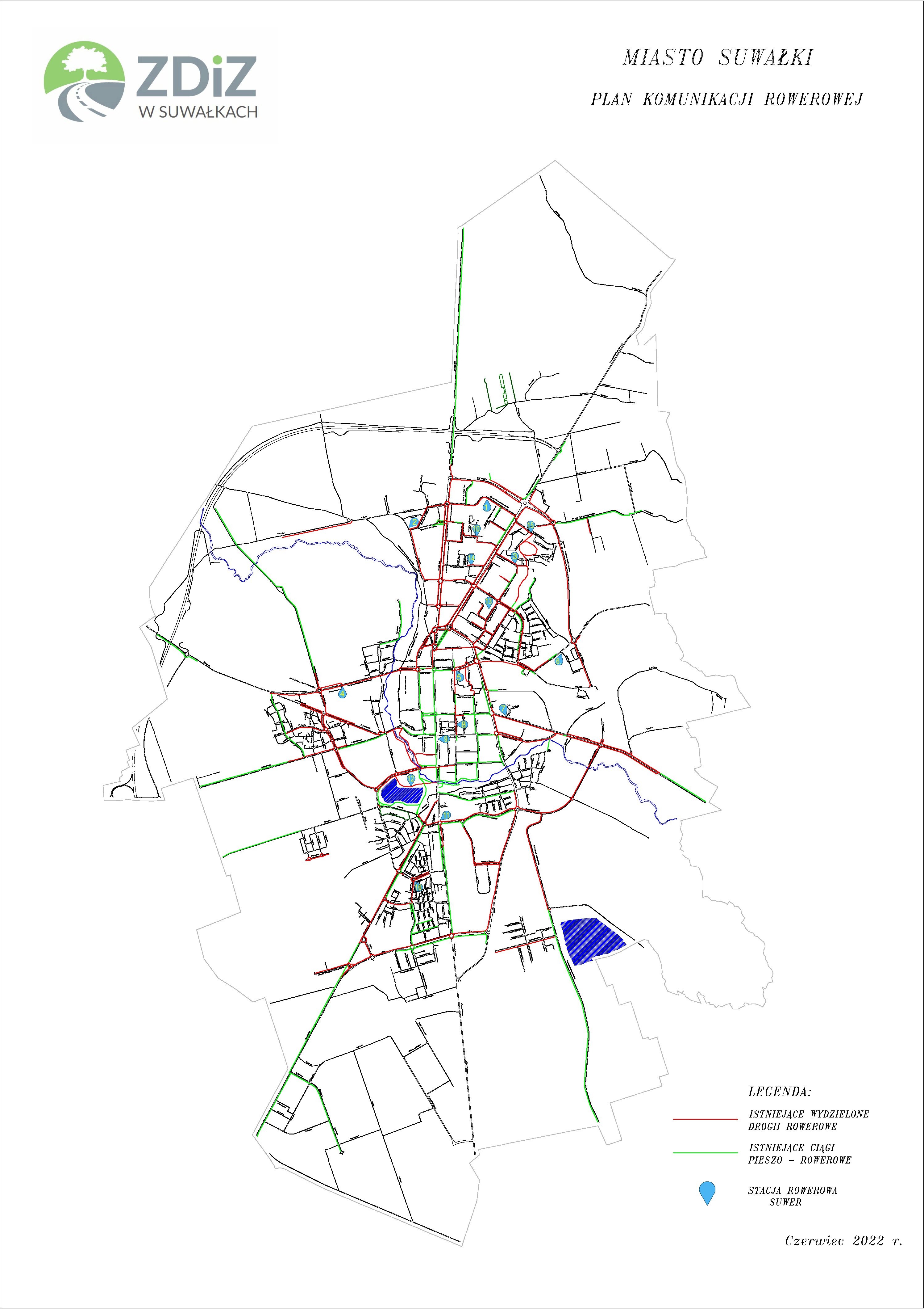 Mapa ścieżek rowerowych_01.06.2022r.