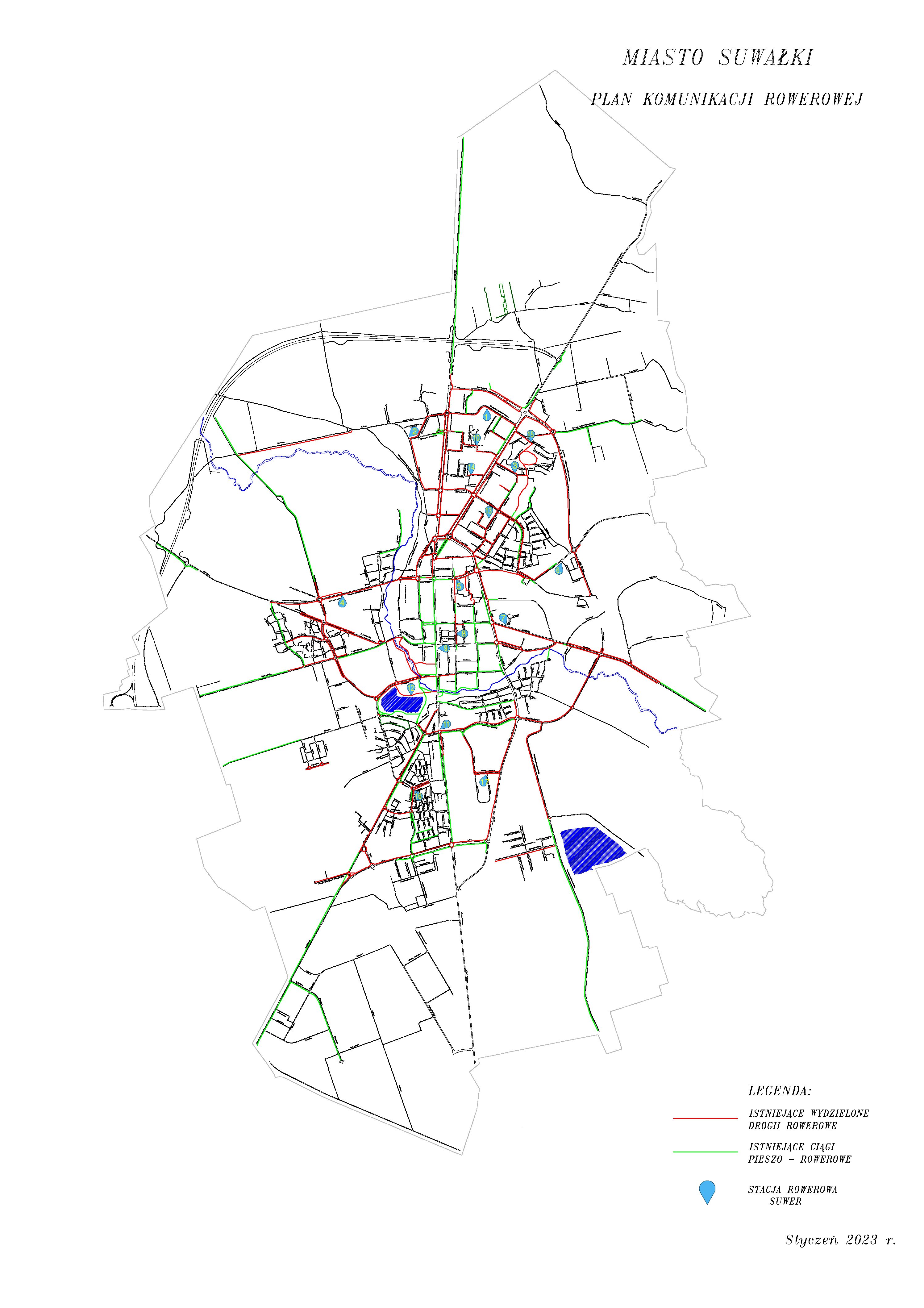 Mapa dróg rowerowych 01.2023