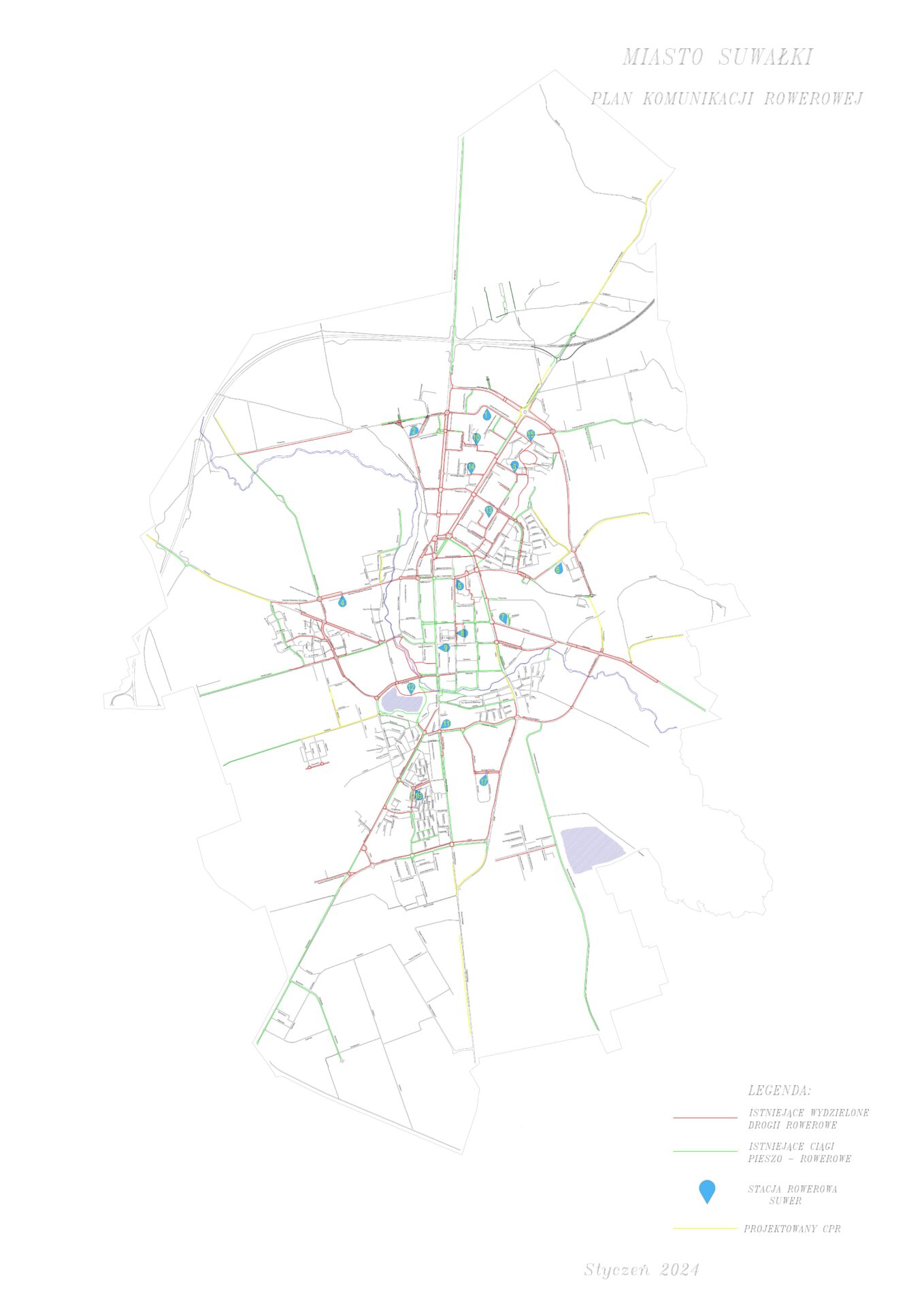Mapa dróg rowerowych 01.2024